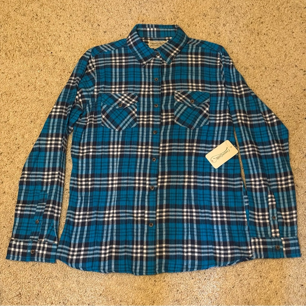BRAND NEW!! Canyon Guide Women’s Blue Flannel (Size Medium)